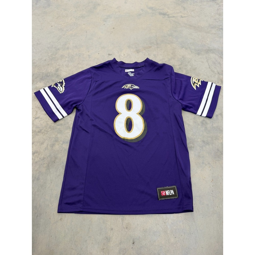 NFL Baltimore Ravens Jersey Mens Small Purple Lamar Jackson #8 Football NFLPA